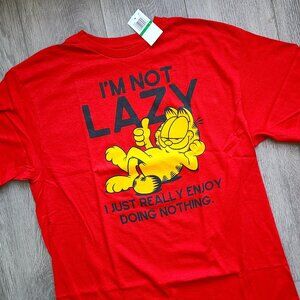 red GARFIELD tee, size L